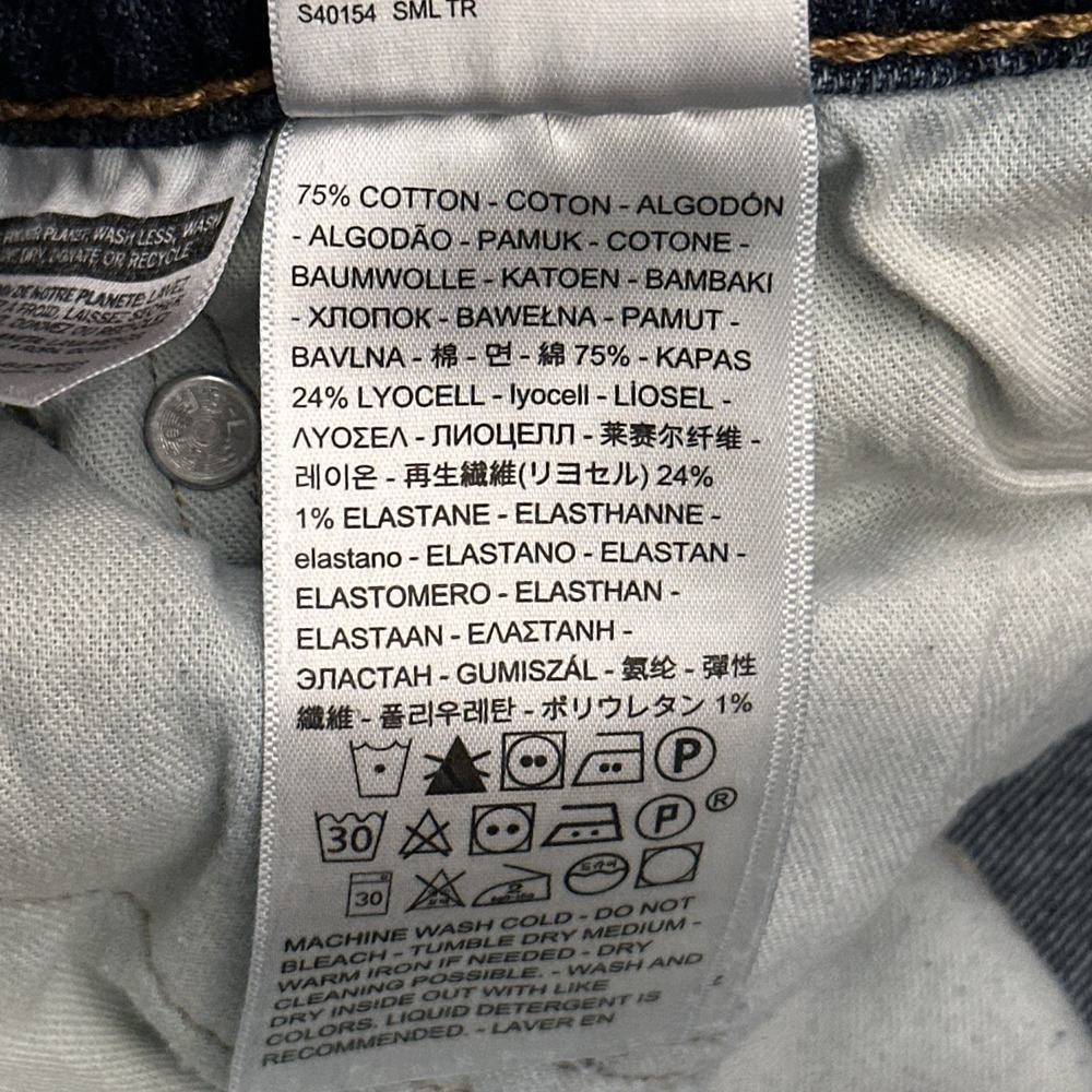 Levi's 511 Jeans Men's 33x30* Slim Fit Straight Leg Dark Wash Denim Stretch EUC - Picture 7 of 11